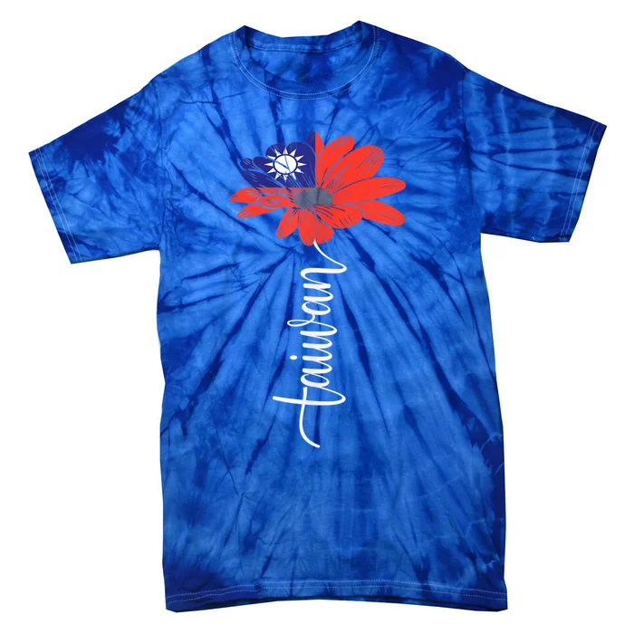 Taiwan Flag Sunflower Vintage Taiwanese Lover Taiwan Gift Tie-Dye T-Shirt