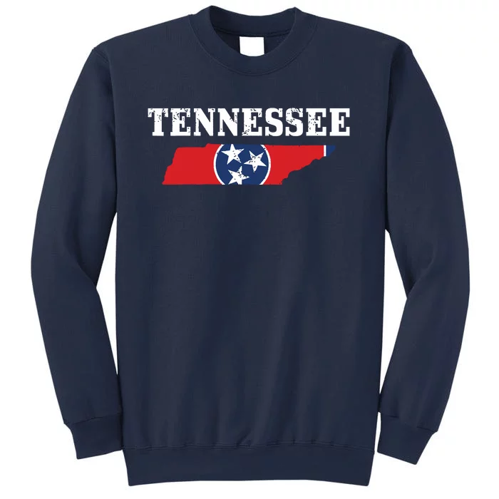 Tennessee Flag State Map Pride Vintage Nashville Tn Sweatshirt