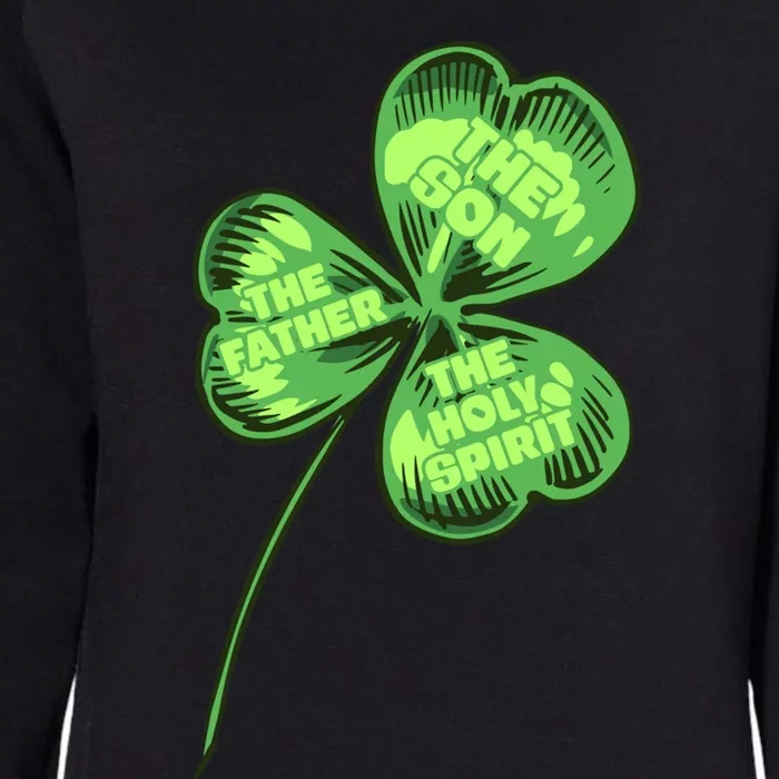 The Father Son Holy Spirit Shamrock St Patrick Day Gift Womens California Wash Sweatshirt