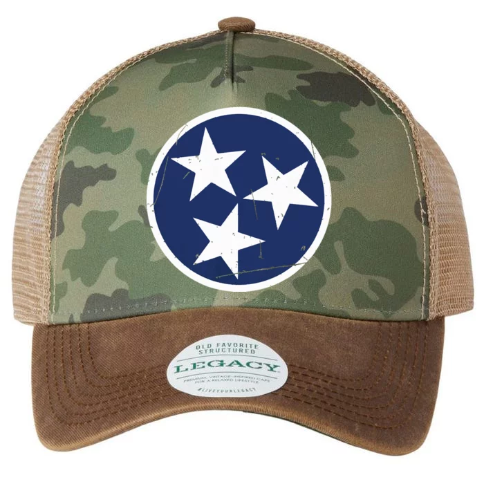 Tennessee Flag State Vintage Style Legacy Tie Dye Trucker Hat