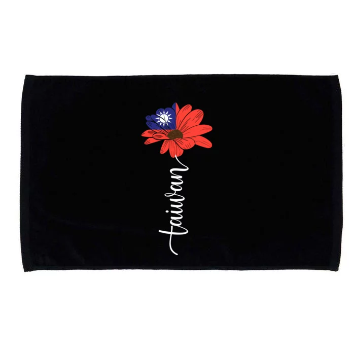 Taiwan Flag Sunflower Vintage Taiwanese Lover Taiwan Gift Microfiber Hand Towel