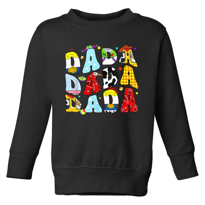 Toy Funny Story Dada Dad Fathers Day Toddler Sweatshirt