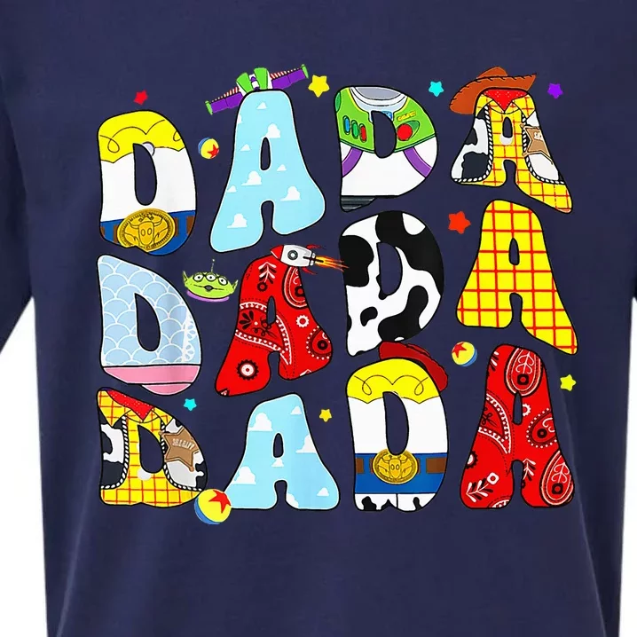 Toy Funny Story Dada Dad Fathers Day Sueded Cloud Jersey T-Shirt