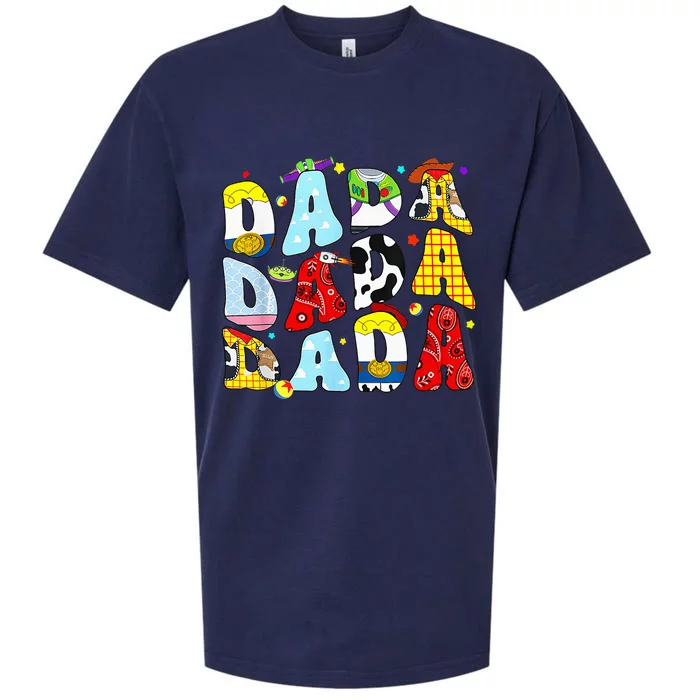 Toy Funny Story Dada Dad Fathers Day Sueded Cloud Jersey T-Shirt