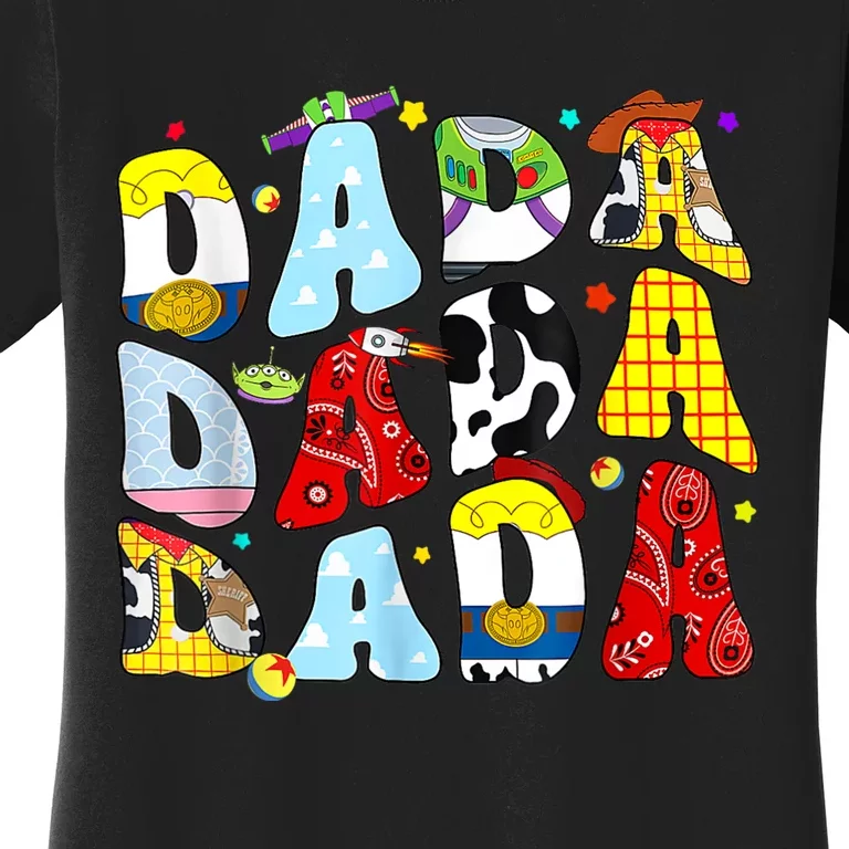 Toy Funny Story Dada Boy Dad Fathers Day Women's T-Shirt