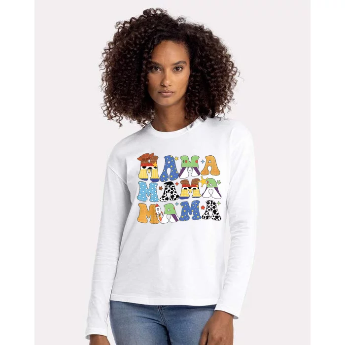 Toy Funny Story Mama Boy Mom MotherS Day Womens Cotton Relaxed Long Sleeve T-Shirt