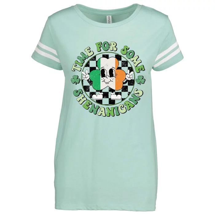 Time For Some Shenanigans Happy St Patricks Day Enza Ladies Jersey Football T-Shirt