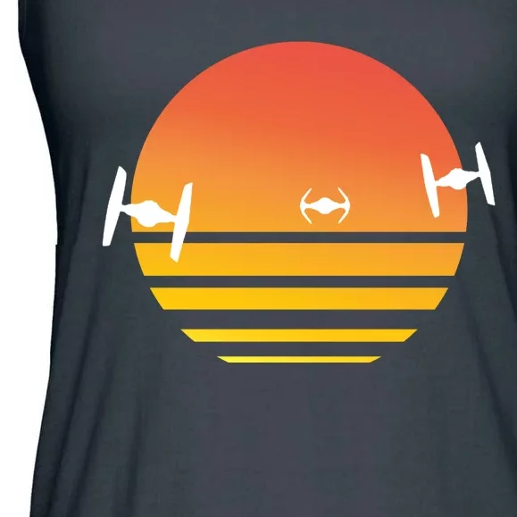 Tie Fighter Sunset Ladies Essential Flowy Tank