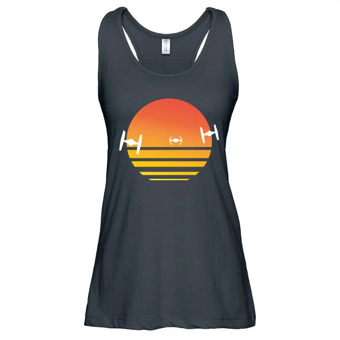 Tie Fighter Sunset Ladies Essential Flowy Tank