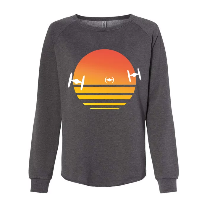 Tie Fighter Sunset Womens California Wash Sweatshirt