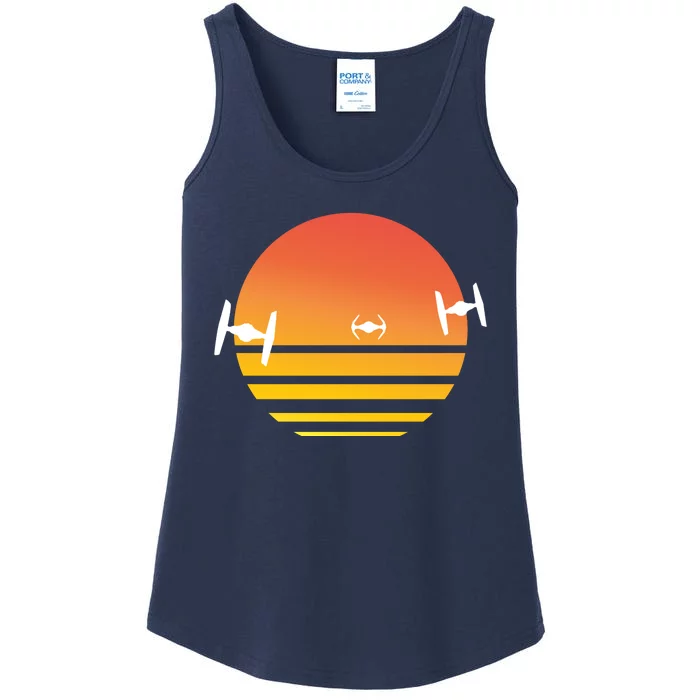 Tie Fighter Sunset Ladies Essential Tank