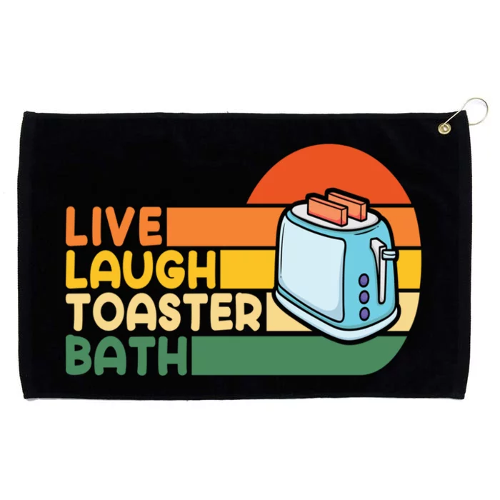 Trendy & Funny Saying Live Laugh Toaster Bath Inspirational Grommeted Golf Towel