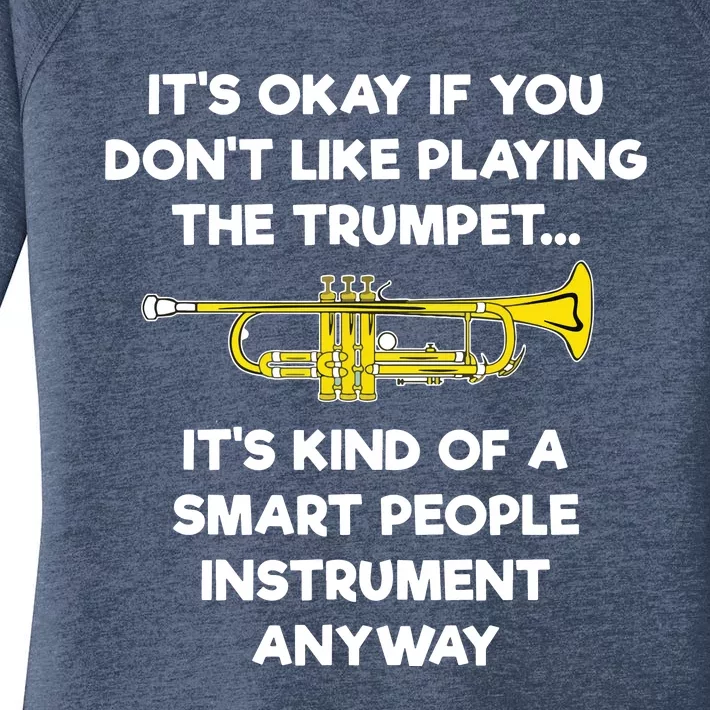 Trumpet Funny Smart People Trumpet Player Women's Perfect Tri Tunic Long Sleeve Shirt