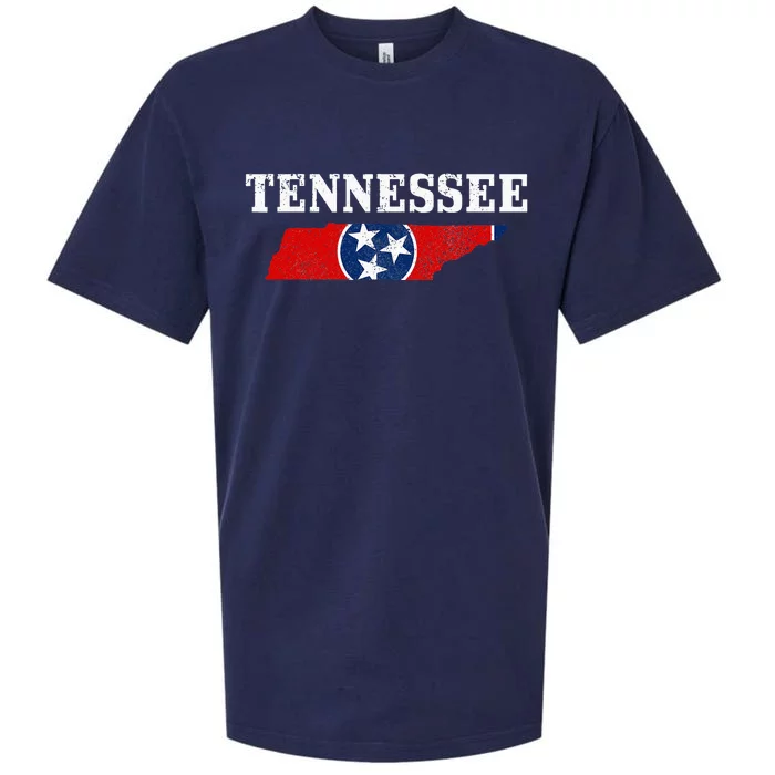 Tennessee Flag State Map Pride Vintage Nashville TN Sueded Cloud Jersey T-Shirt