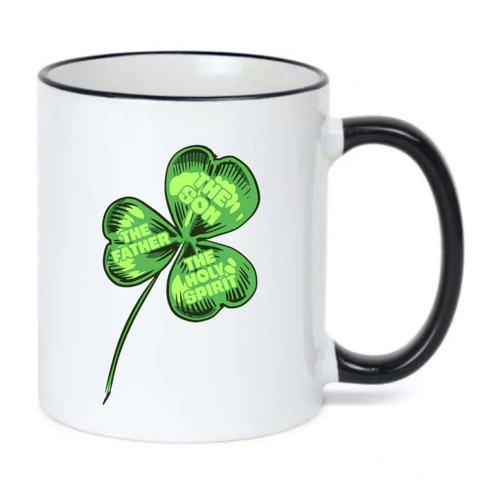 The Father Son Holy Spirit Shamrock St Patrick Day Gift Black Color Changing Mug