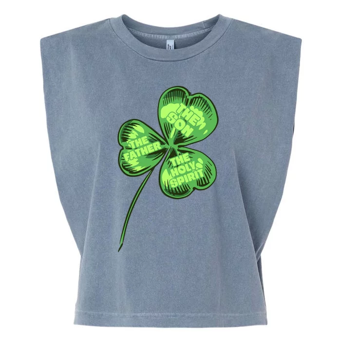 The Father Son Holy Spirit Shamrock St Patrick Day Gift Garment-Dyed Women's Muscle Tee