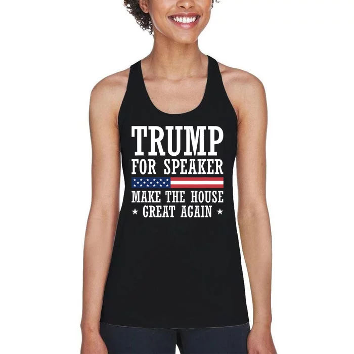 Trump For Speaker House Of Representatives Women's Racerback Tank