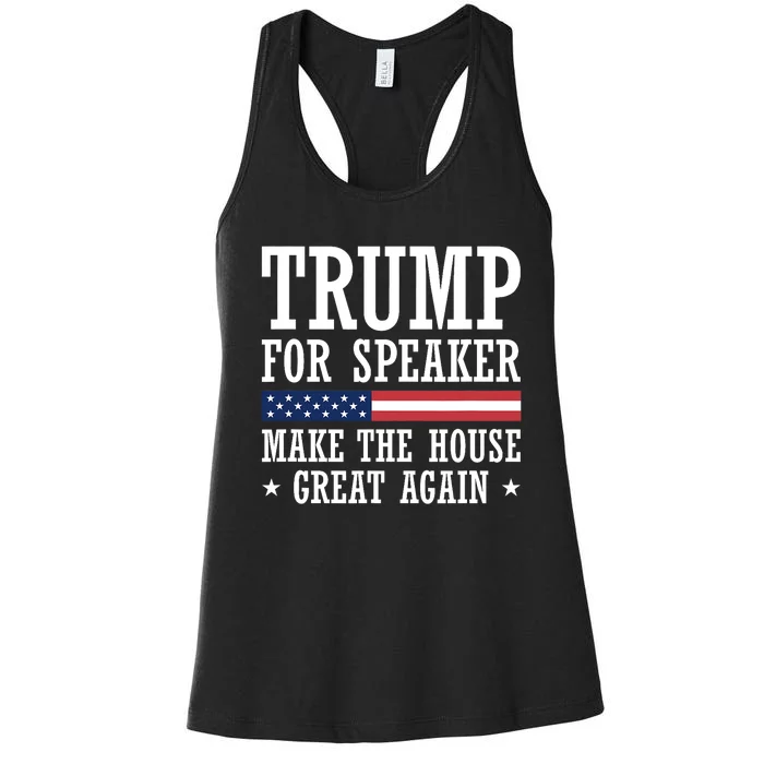 Trump For Speaker House Of Representatives Women's Racerback Tank