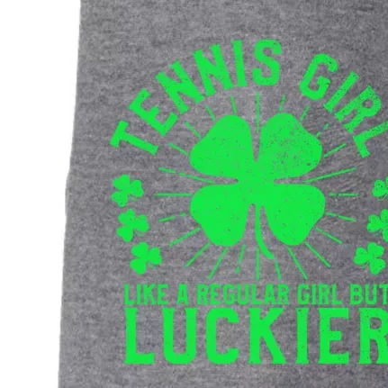 Tennis Funny St Patrick's Day Female Tennis Player Funny Gift Doggie 3-End Fleece Hoodie