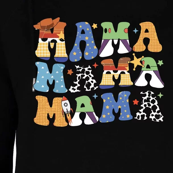 Toy Funny Story Mama Boy Mom Mothers Day Womens Funnel Neck Pullover Hood