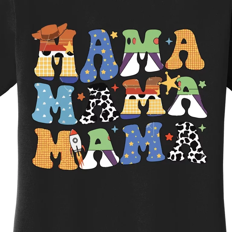 Toy Funny Story Mama Boy Mom Mothers Day Women's T-Shirt