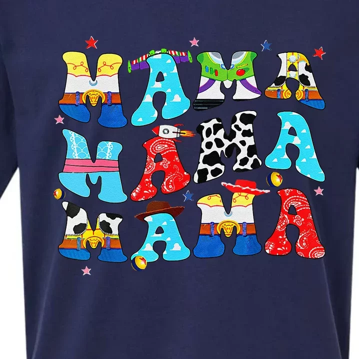 Toy Funny Story Mama Boy Mom MotherS Day Sueded Cloud Jersey T-Shirt