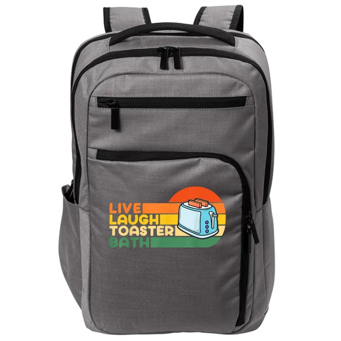 Trendy & Funny Saying Live Laugh Toaster Bath Inspirational Impact Tech Backpack