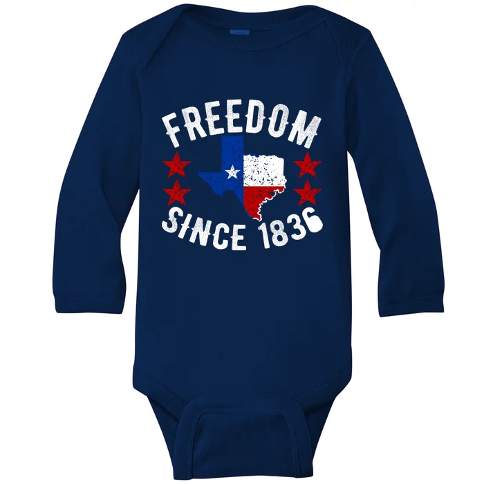 Texas Freedom Since Baby Long Sleeve Bodysuit