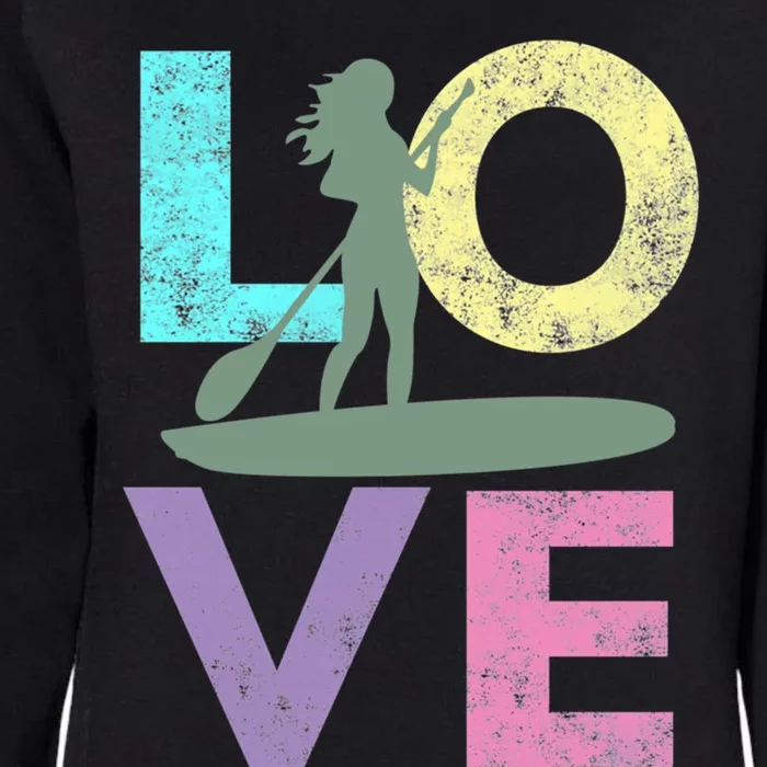 Top Fun Stand Up Paddle Board Love 2 Womens California Wash Sweatshirt