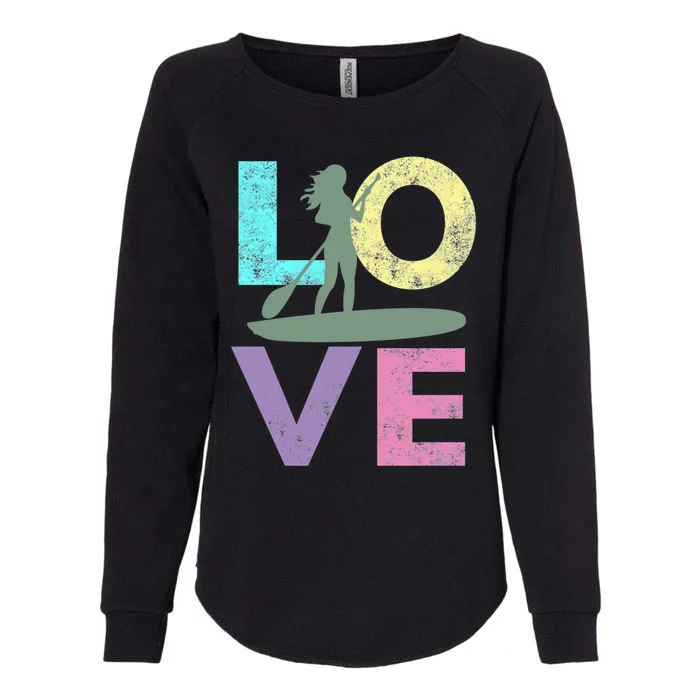 Top Fun Stand Up Paddle Board Love 2 Womens California Wash Sweatshirt