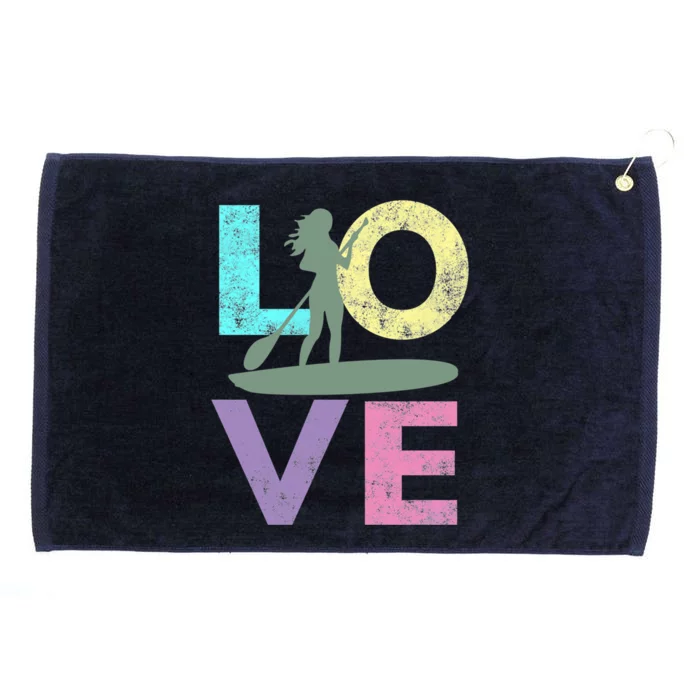 Top Fun Stand Up Paddle Board Love 2 Grommeted Golf Towel