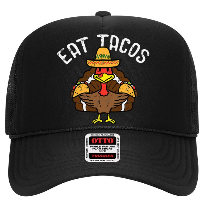 Thanksgiving Feast Savory Turkey and Tasty Tacos High Crown Mesh Trucker Hat