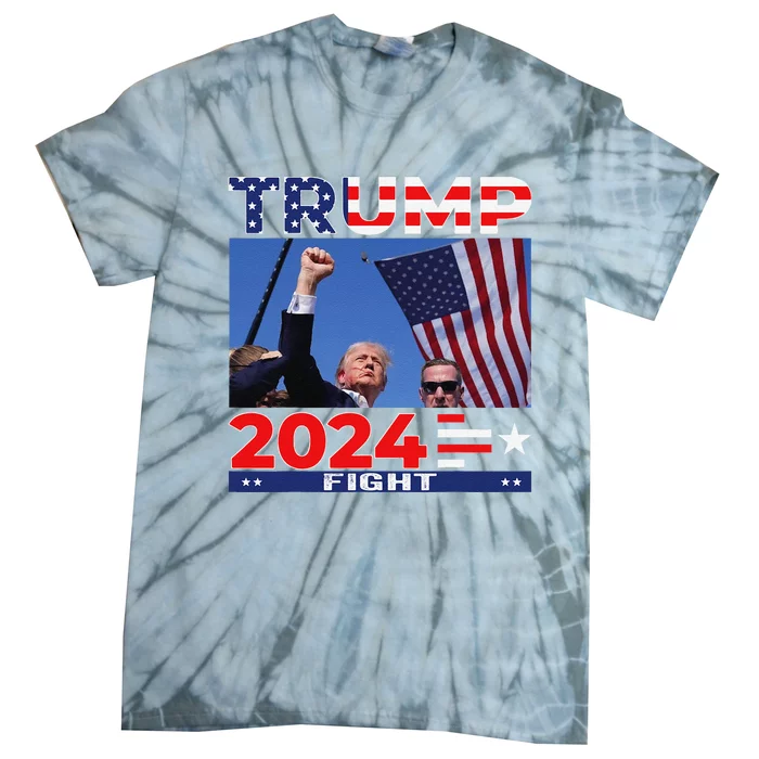 Trump Fight Shot 2024 Tie-Dye T-Shirt