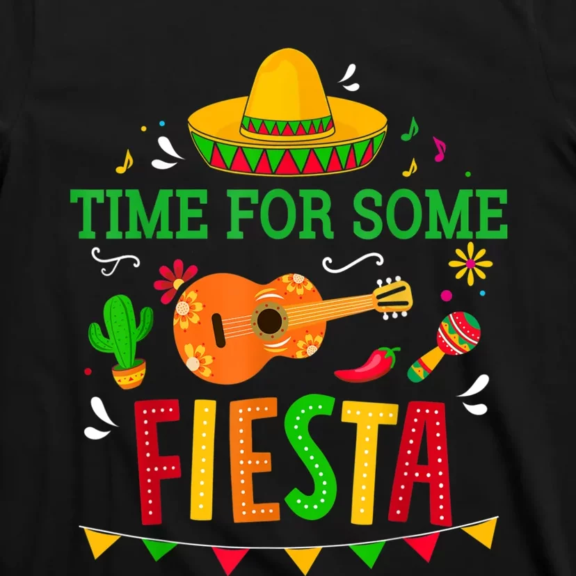 Time For Some Fiesta For Mexican Cinco De Mayo Costume Party T-Shirt