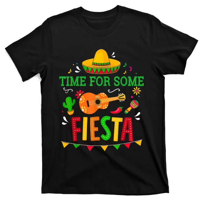 Time For Some Fiesta For Mexican Cinco De Mayo Costume Party T-Shirt