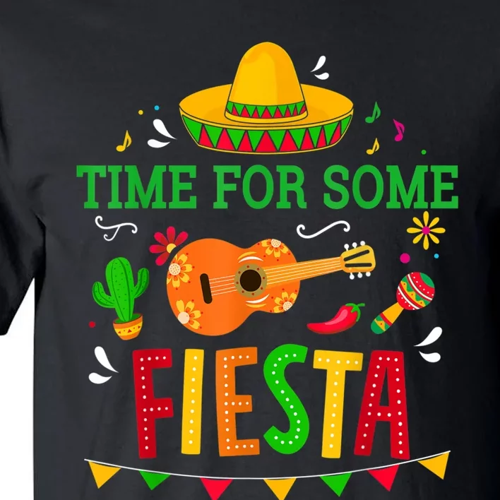 Time For Some Fiesta For Mexican Cinco De Mayo Costume Party Tall T-Shirt