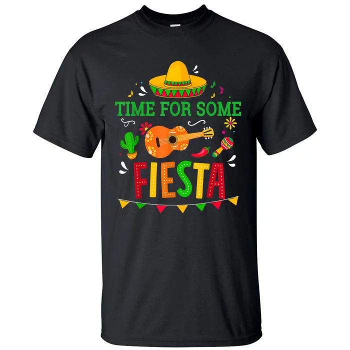 Time For Some Fiesta For Mexican Cinco De Mayo Costume Party Tall T-Shirt