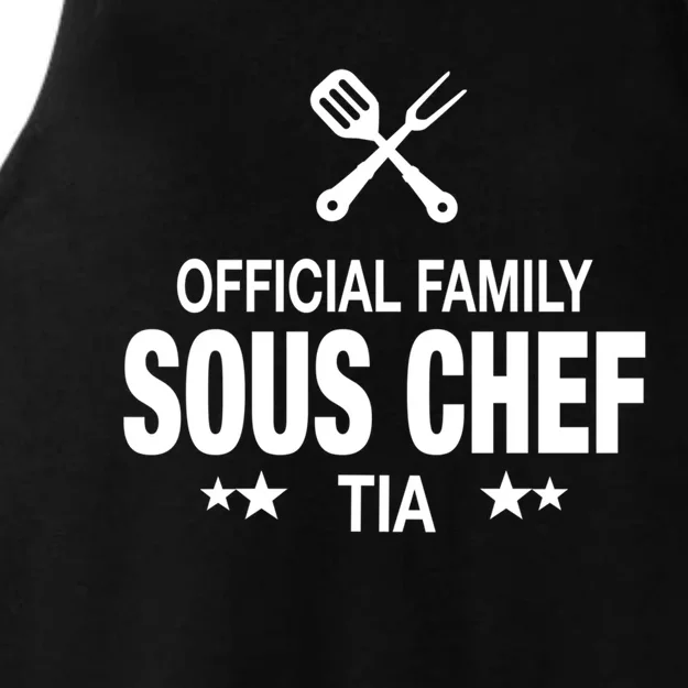 Tia Family Sous Chef Funny Cooking Tia Gift Ladies Tri-Blend Wicking Tank