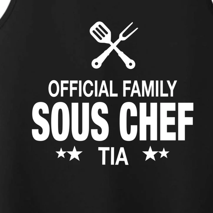 Tia Family Sous Chef Funny Cooking Tia Gift Performance Tank