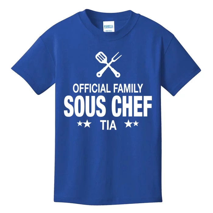 Tia Family Sous Chef Funny Cooking Tia Gift Kids T-Shirt