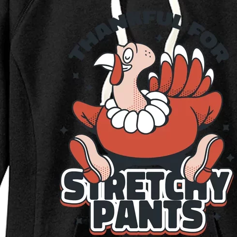 Thankful For Stretchy Pants Funny Turkey Women's Fleece Hoodie