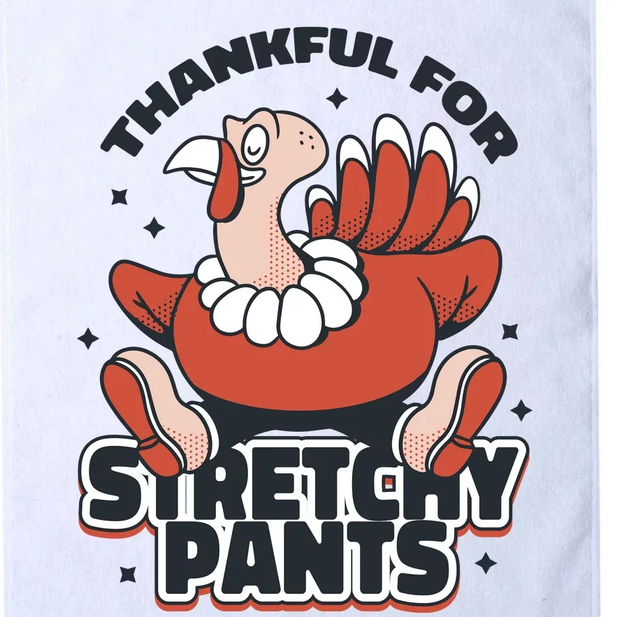 Thankful For Stretchy Pants Funny Turkey Platinum Collection Golf Towel