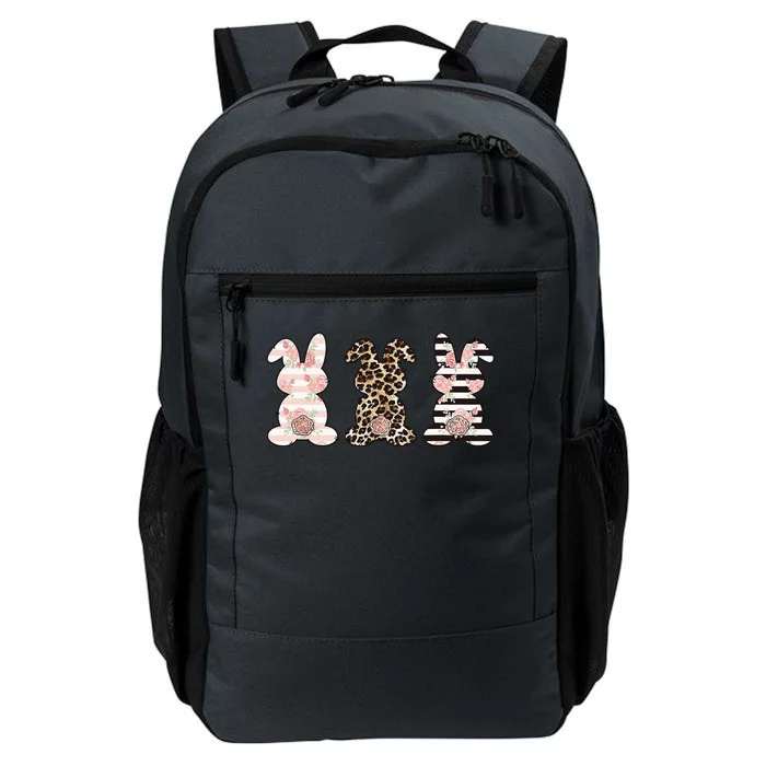 Three Floral Stylish Bunnies Daily Commute Backpack