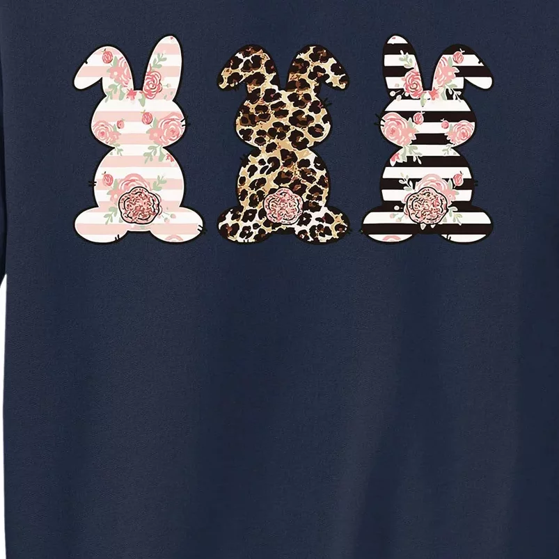 Three Floral Stylish Bunnies Tall Sweatshirt