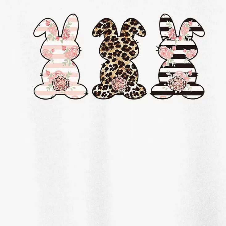 Three Floral Stylish Bunnies Toddler T-Shirt