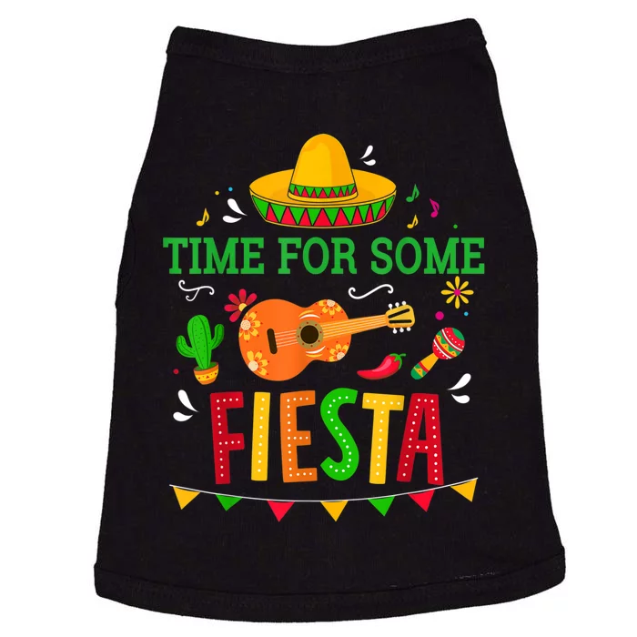 Time For Some Fiesta For Mexican Cinco De Mayo Costume Party Doggie Tank