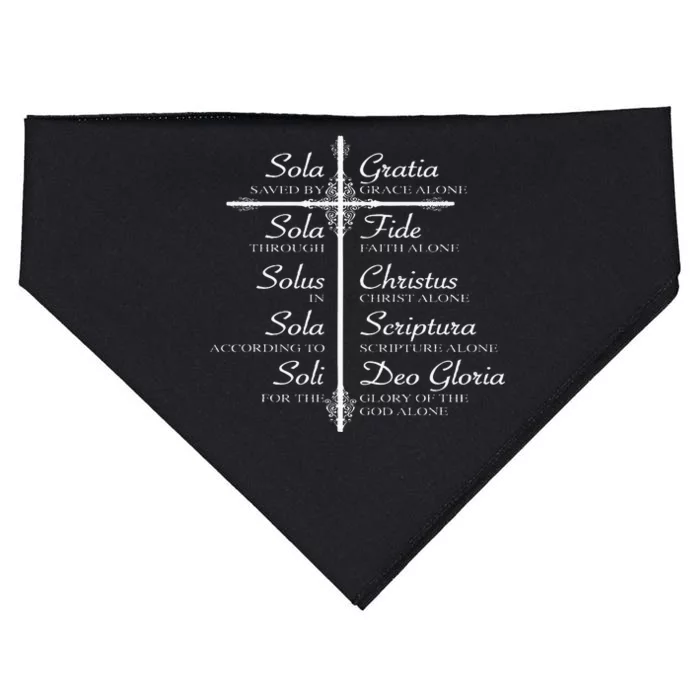 The Five Solas Cute Christian Movement USA-Made Doggie Bandana