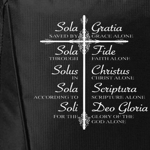 The Five Solas Cute Christian Movement City Backpack