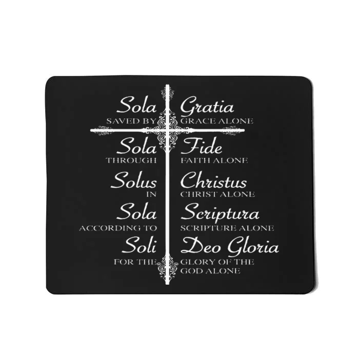 The Five Solas Cute Christian Movement Mousepad