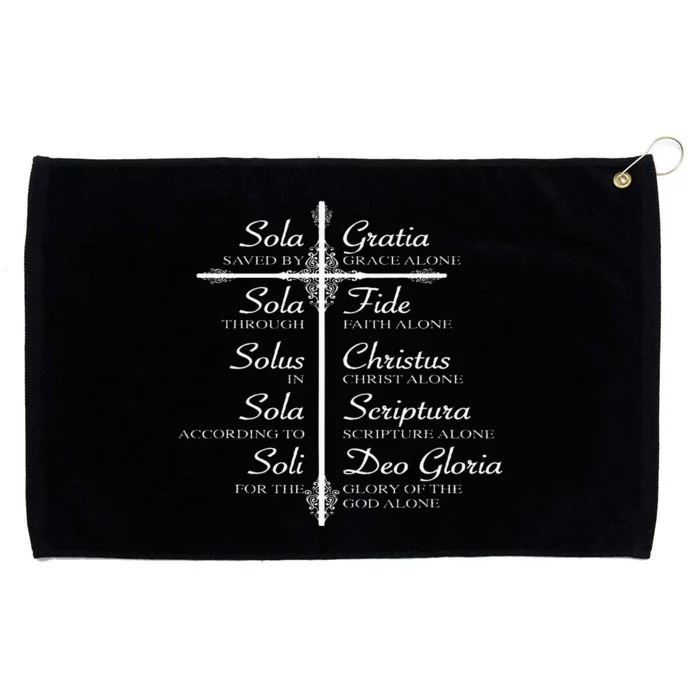 The Five Solas Cute Christian Movement Grommeted Golf Towel